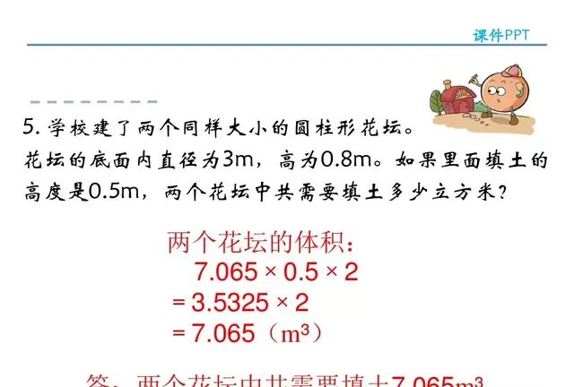 小学人教版六年级下册数学第3章《圆柱的体积》知识点+同步练习