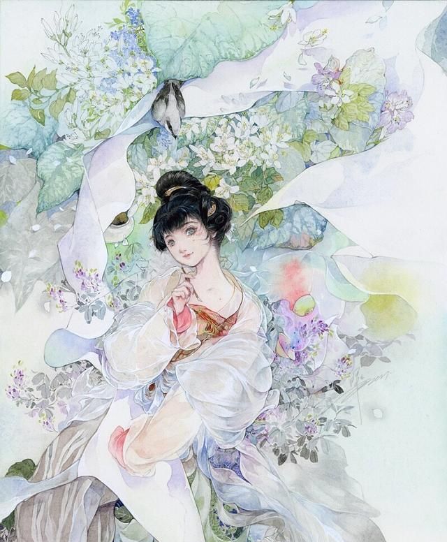 国内古风插画师作品欣赏，情不知所起而一往情深