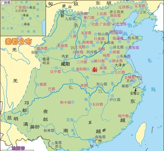 从灭六国到二世而亡，快速看大秦帝国（16幅地图）
