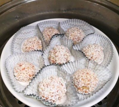 三分钟做好大米肉圆，做饭太简单