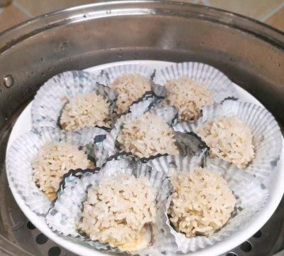 三分钟做好大米肉圆，做饭太简单