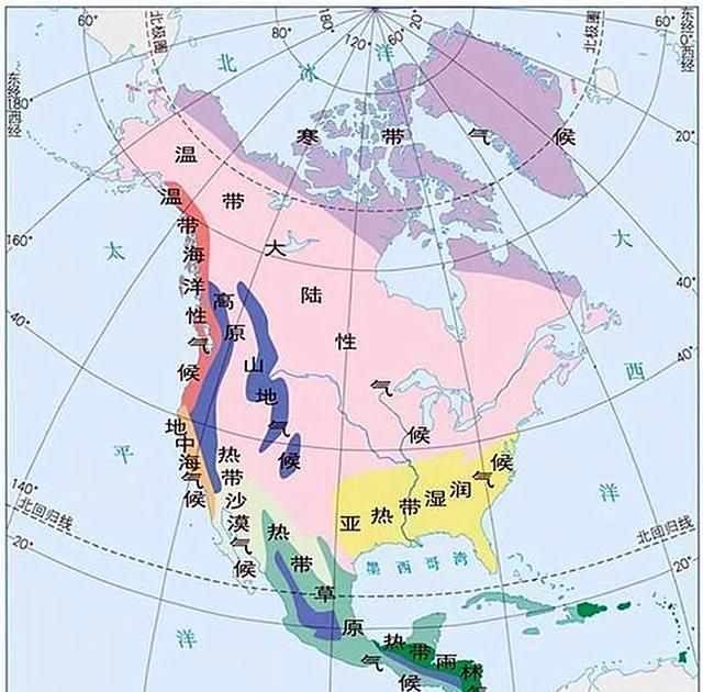 四分之一的美国人住在南端的加州、得州、佛州，美国人不耐冻？