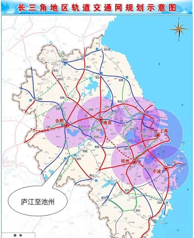 安徽省规划中庐江经枞阳至池州的高铁线路走向