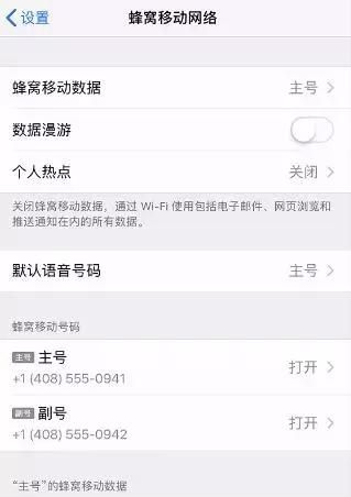 新苹果iPhone的区分和设置主卡和副卡的教程