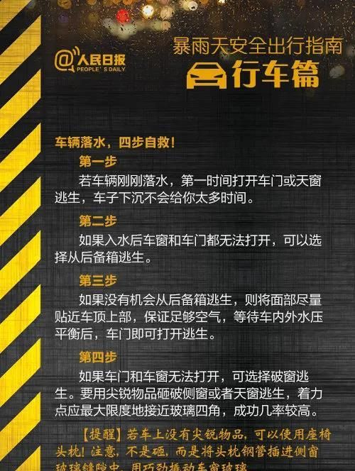 这份自救指南很实用！面对洪水时自救的正确姿势是→